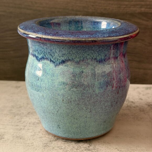 Tom's Thumb Pottery Other - Vintage Studio Pottery Blue Butter Dip Chiller Tom's Thumb Pottery Lebanon ME